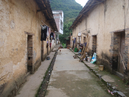 Inside the compound.